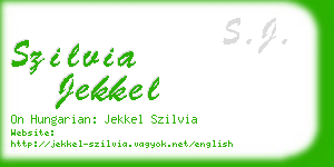 szilvia jekkel business card